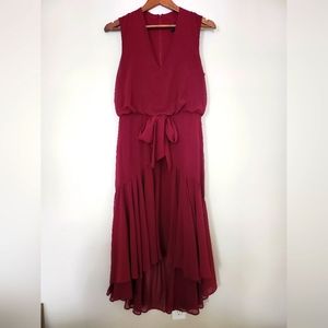 Sleeveless high-low dress